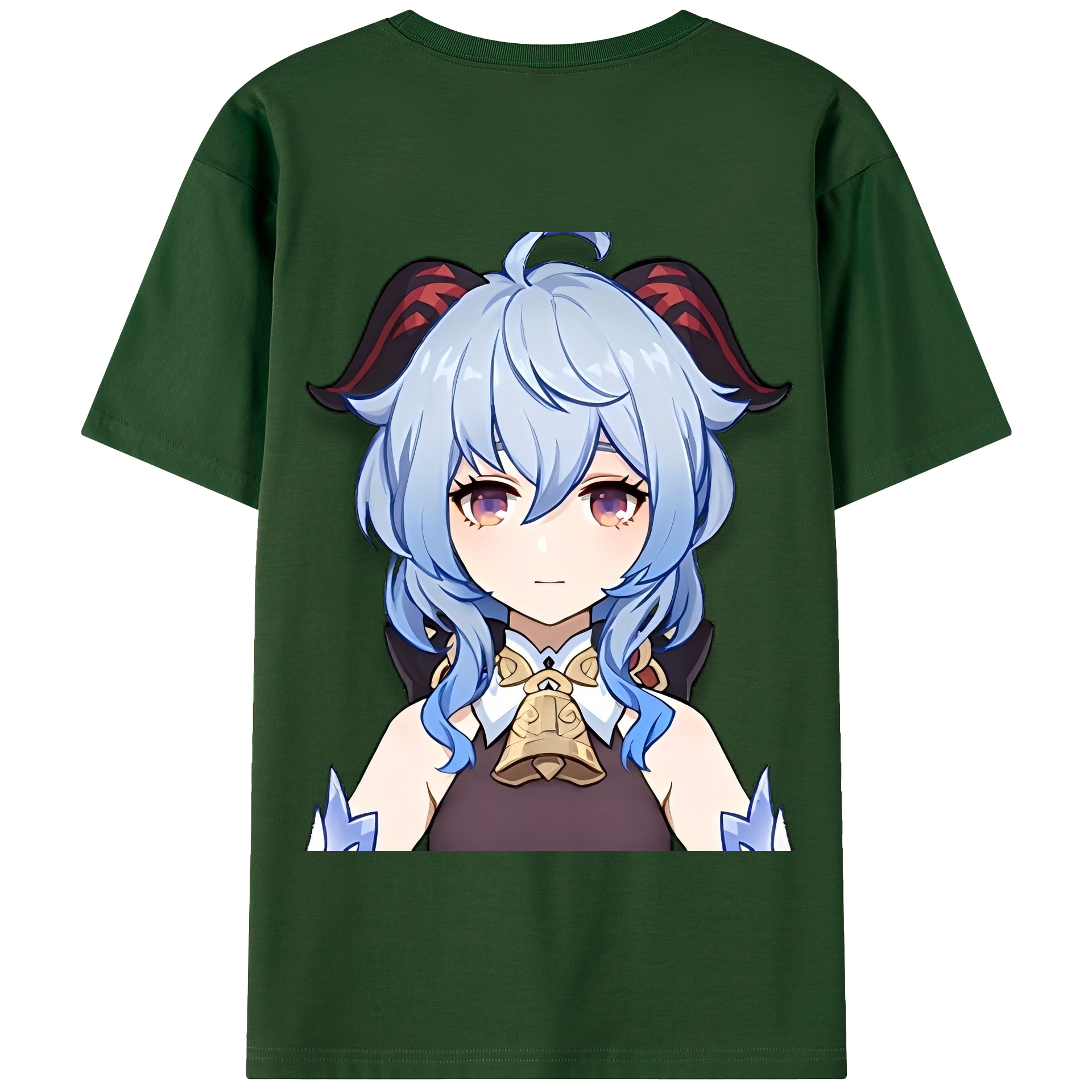 げんし神 甘雨 かんう genshin Ganyu 綿100％半袖Tシャツ（背面プリント）